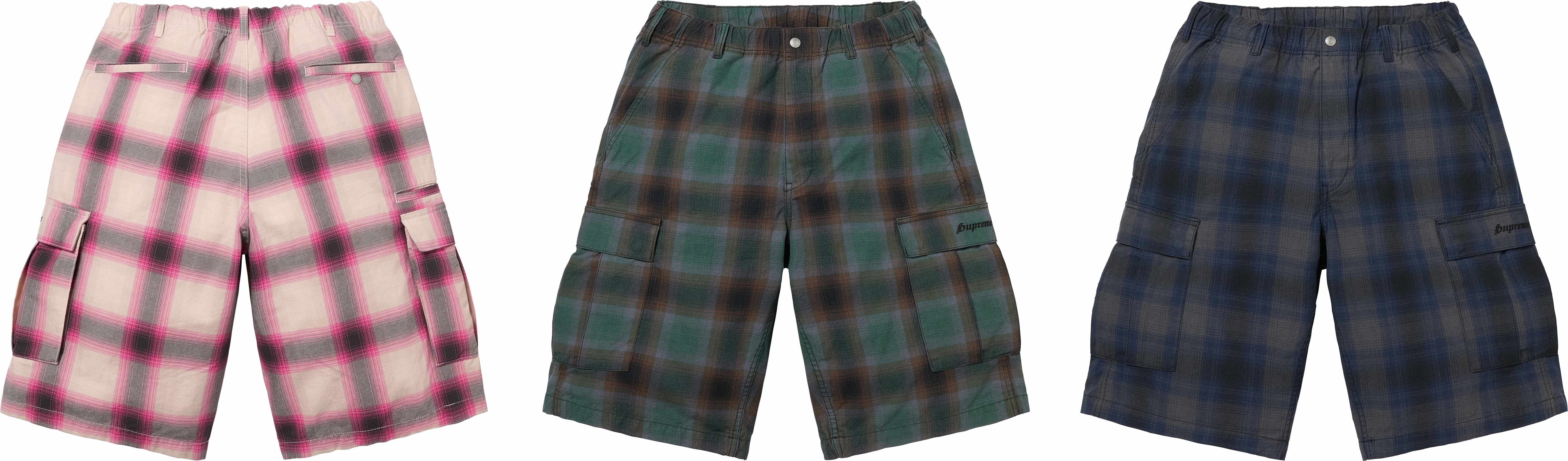 Shadow Plaid Cargo Short
